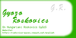 gyozo roskovics business card