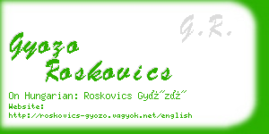 gyozo roskovics business card